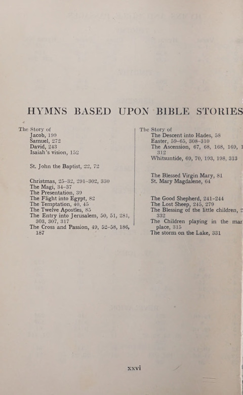 The Church and School Hymnal page xxxi