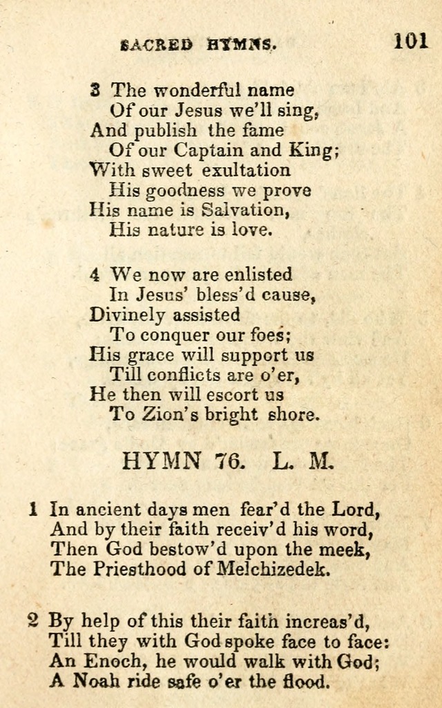 A Collection of Sacred Hymns, for the Church of the Latter Day Saints page 101