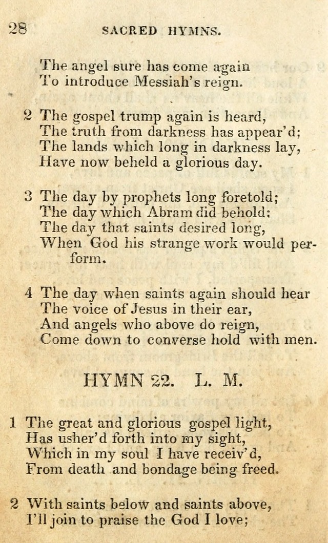 A Collection of Sacred Hymns, for the Church of the Latter Day Saints page 28