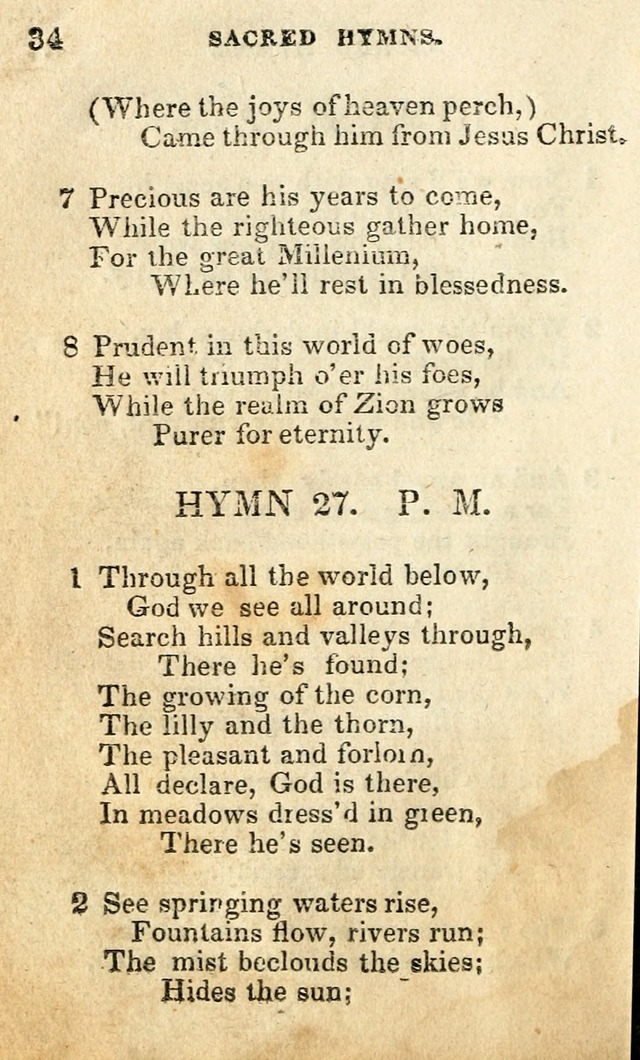 A Collection of Sacred Hymns, for the Church of the Latter Day Saints page 34