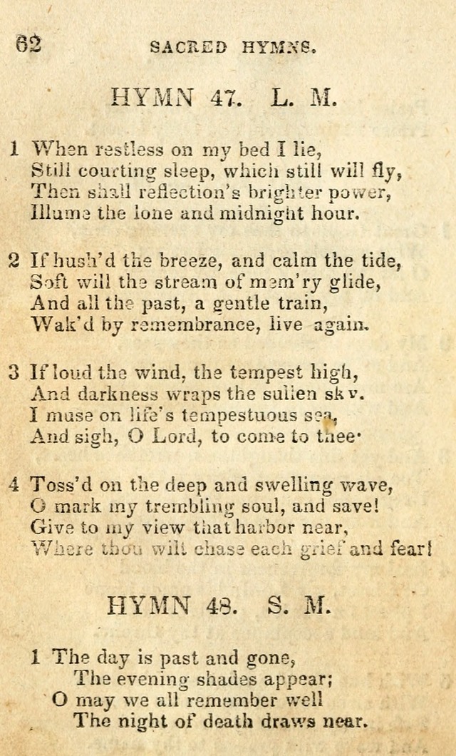 A Collection of Sacred Hymns, for the Church of the Latter Day Saints page 62