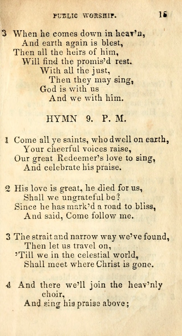 A Collection of Sacred Hymns, for the Church of Jesus Christ of Latter Day Saints page 15