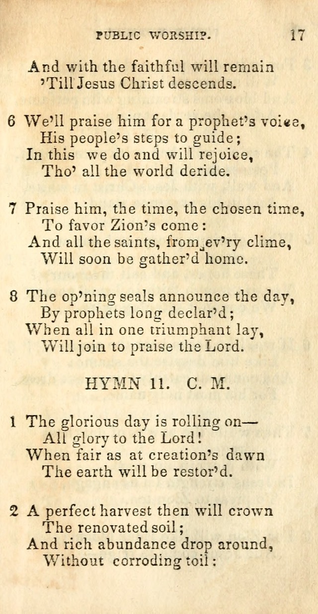 A Collection of Sacred Hymns, for the Church of Jesus Christ of Latter Day Saints page 17