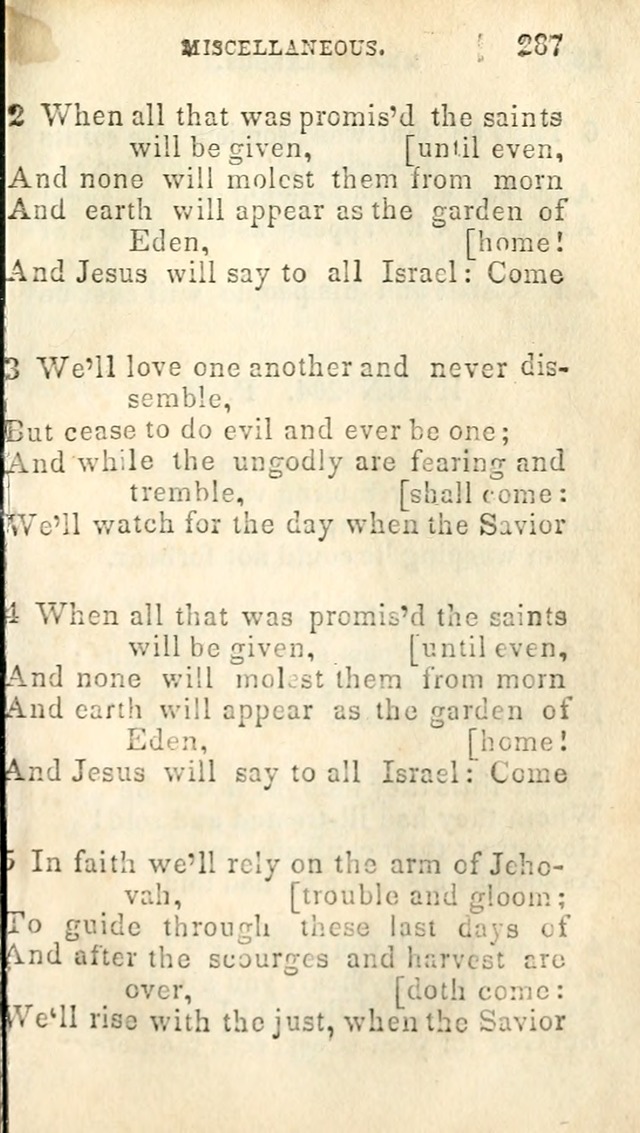 A Collection of Sacred Hymns, for the Church of Jesus Christ of Latter Day Saints page 289