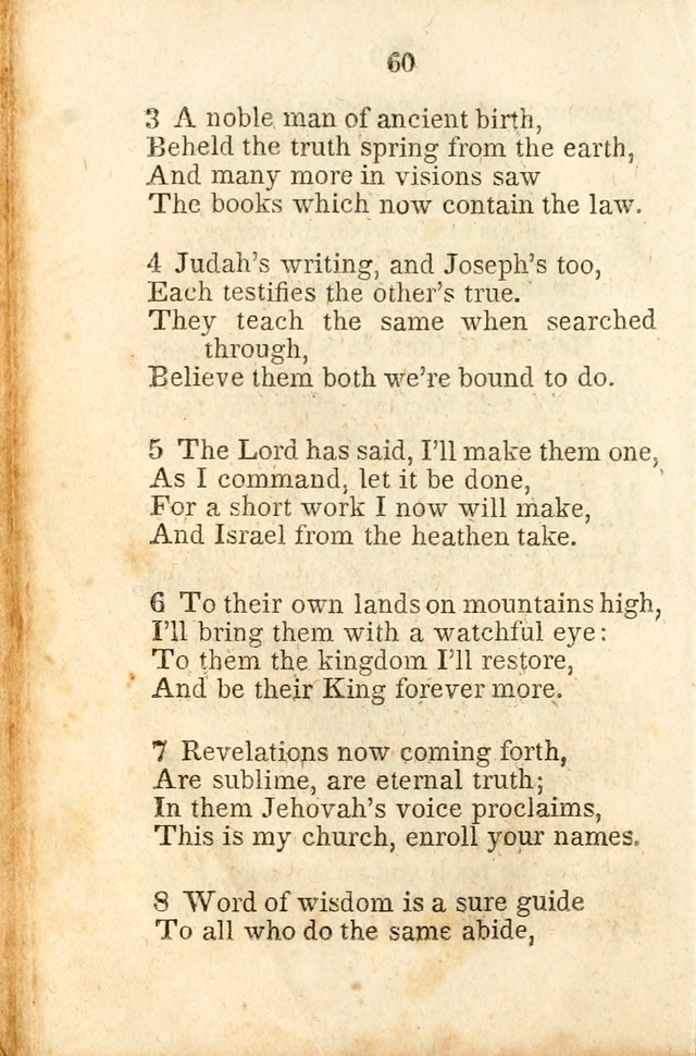 A Collection of Sacred Hymns for the Church of Jesus Christ of Latter-Day  Saints page 61