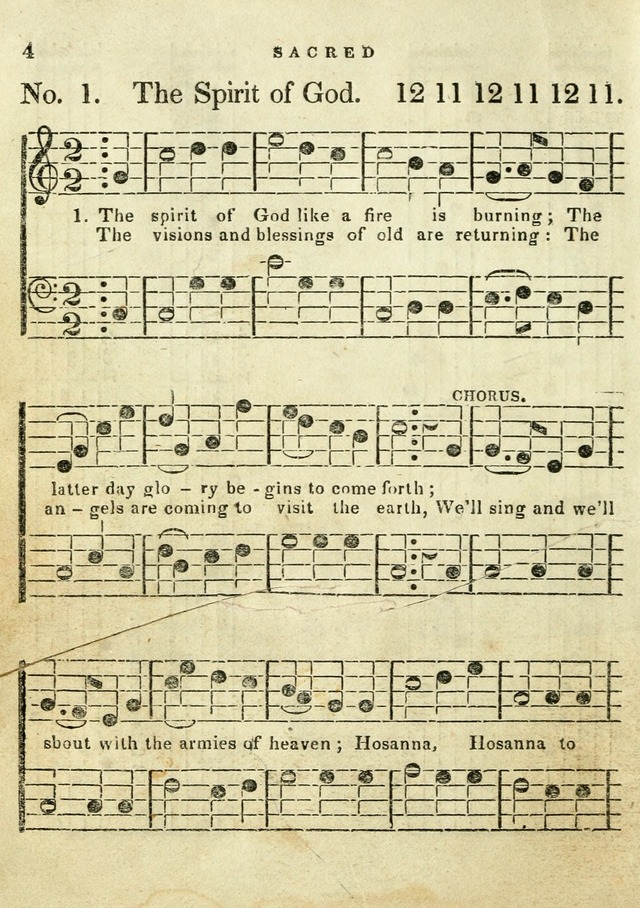 A Collection of Sacred Hymns for the use of the Latter-Day Saints page 4