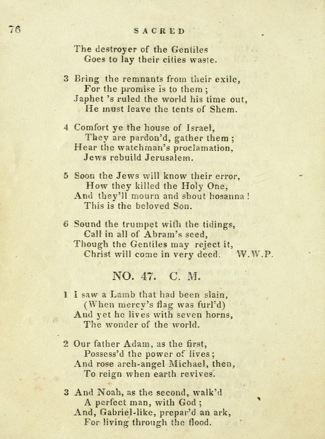 A Collection of Sacred Hymns for the use of the Latter-Day Saints page 76