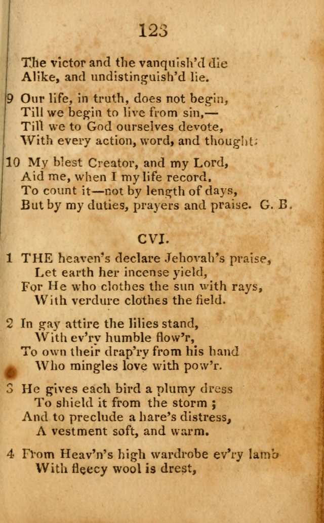 A Choice Selection of Hymns and Spiritual Songs: designed for the use of  the pious page 125