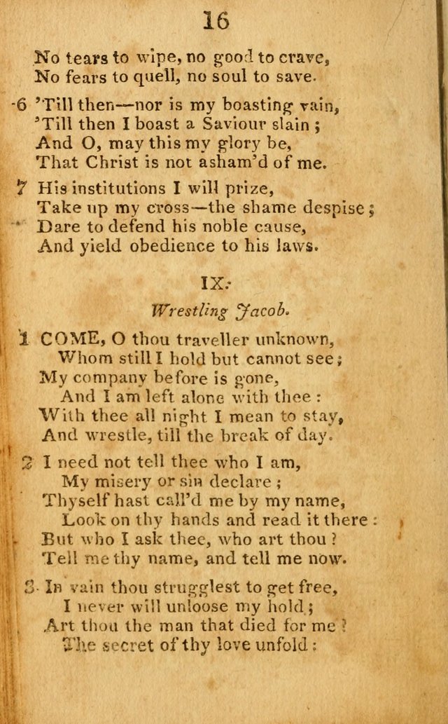 A Choice Selection of Hymns and Spiritual Songs: designed for the use of  the pious page 16