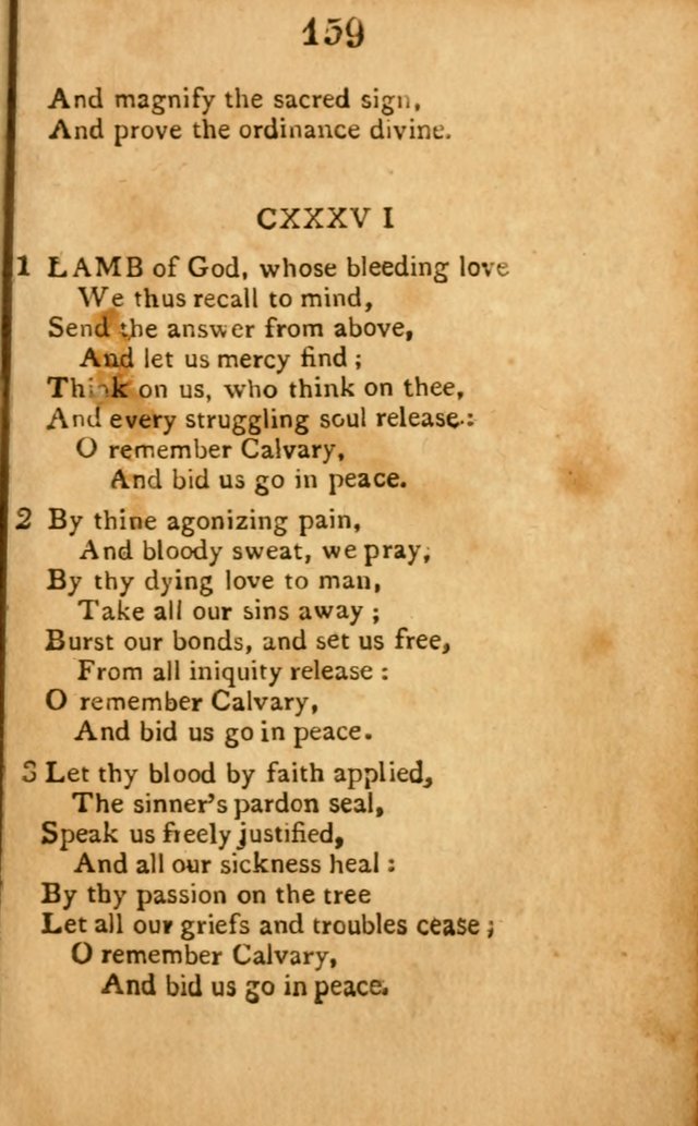 A Choice Selection of Hymns and Spiritual Songs: designed for the use of  the pious page 161