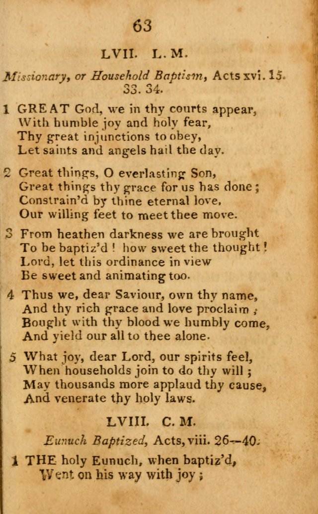 A Choice Selection of Hymns and Spiritual Songs: designed for the use of  the pious page 65