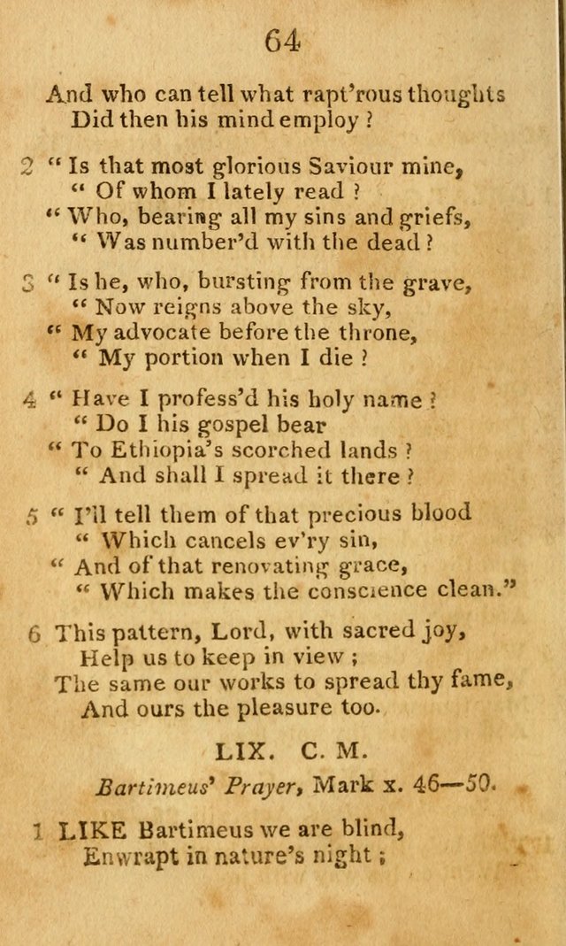 A Choice Selection of Hymns and Spiritual Songs: designed for the use of  the pious page 66