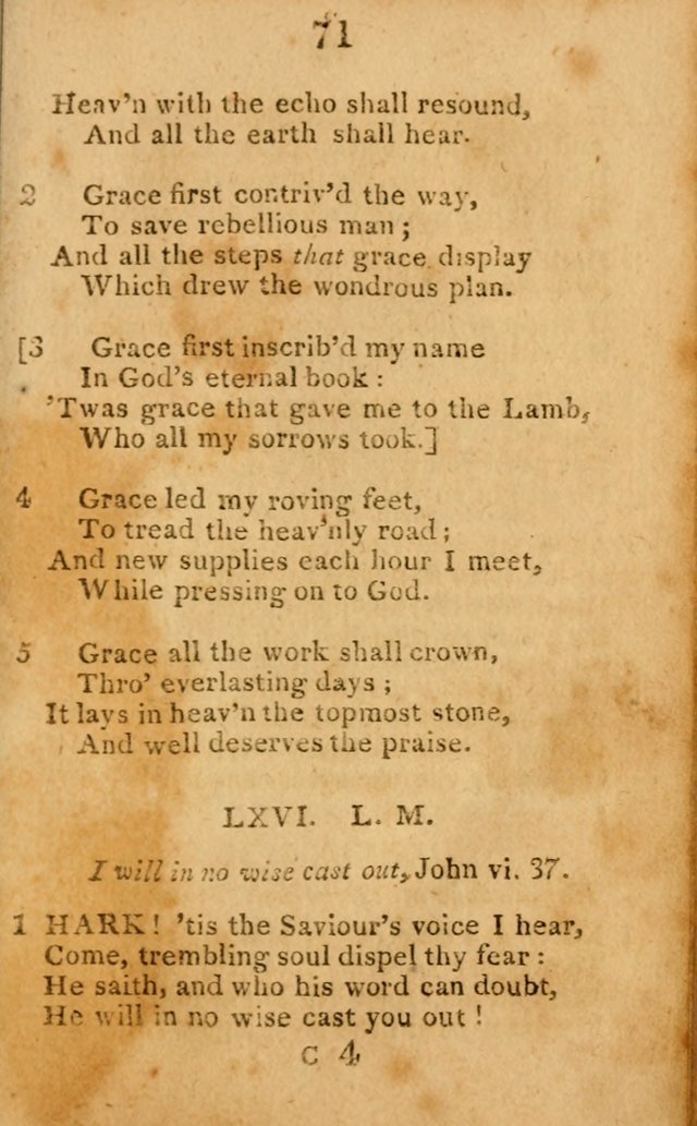 A Choice Selection of Hymns and Spiritual Songs: designed for the use of  the pious page 73