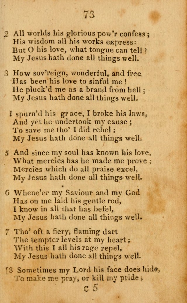 A Choice Selection of Hymns and Spiritual Songs: designed for the use of  the pious page 75