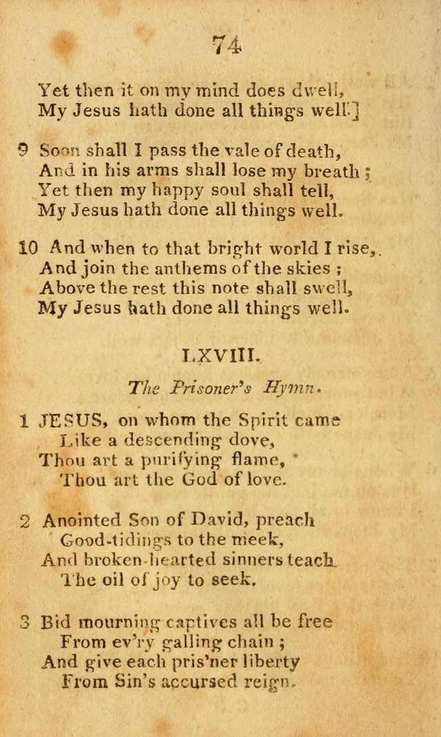 A Choice Selection of Hymns and Spiritual Songs: designed for the use of  the pious page 76