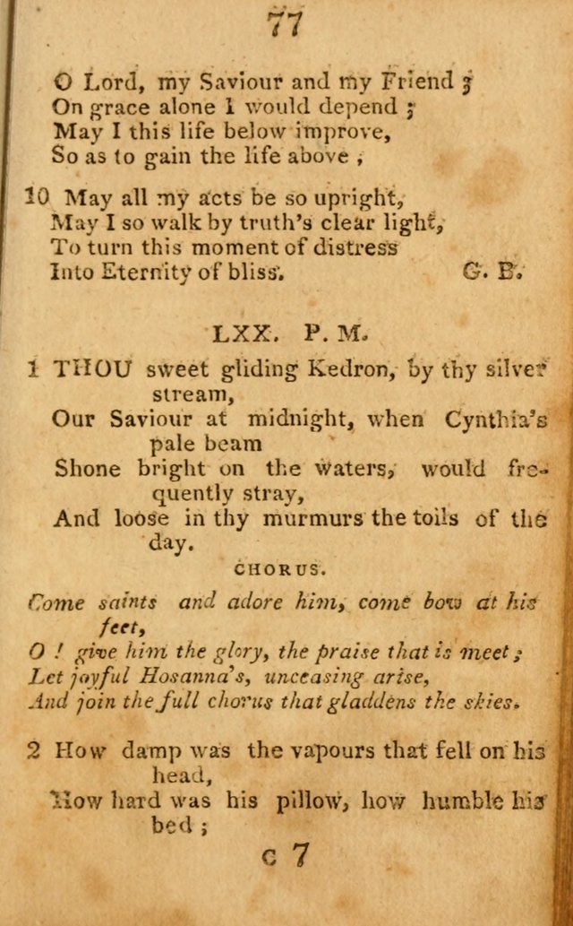 A Choice Selection of Hymns and Spiritual Songs: designed for the use of  the pious page 79