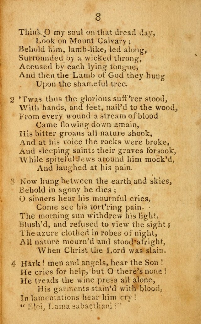 A Choice Selection of Hymns and Spiritual Songs: designed for the use of  the pious page 8