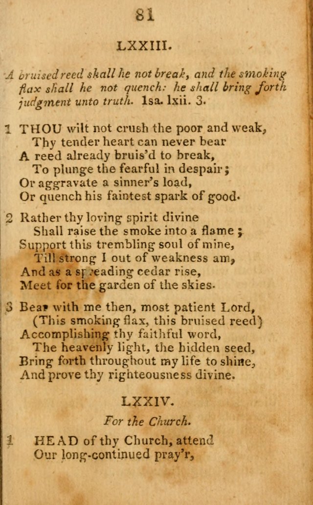 A Choice Selection of Hymns and Spiritual Songs: designed for the use of  the pious page 83