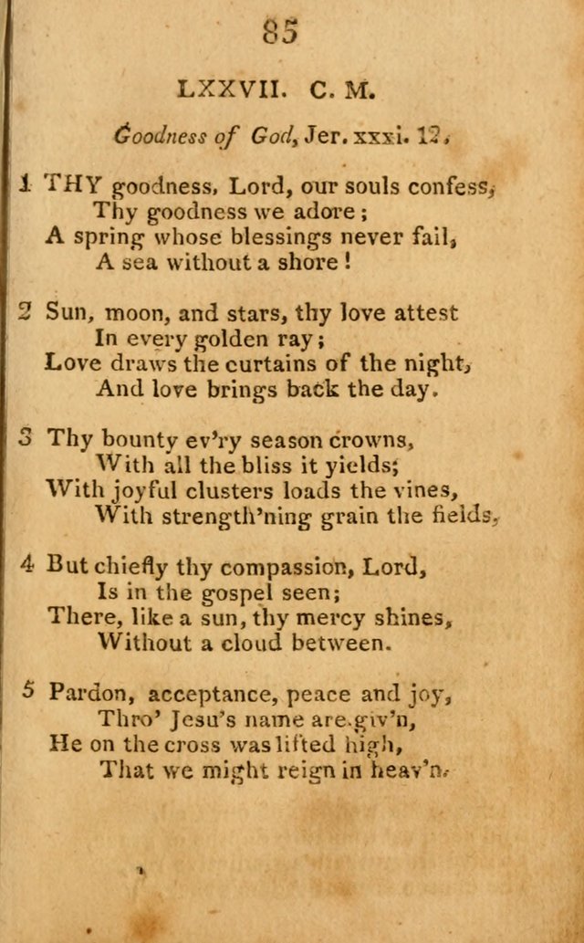 A Choice Selection of Hymns and Spiritual Songs: designed for the use of  the pious page 87