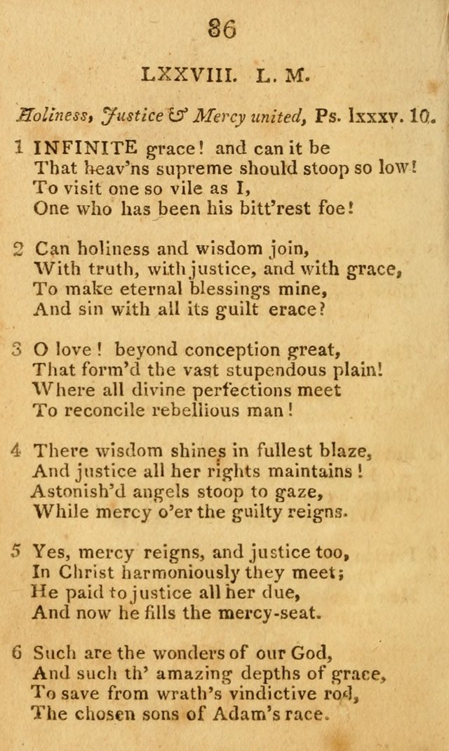 A Choice Selection of Hymns and Spiritual Songs: designed for the use of  the pious page 88