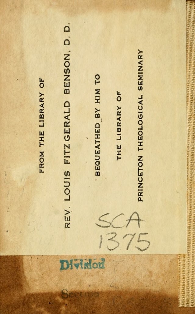 A Choice Selection of Hymns and Spiritual Songs: designed for the use of  the pious page ii