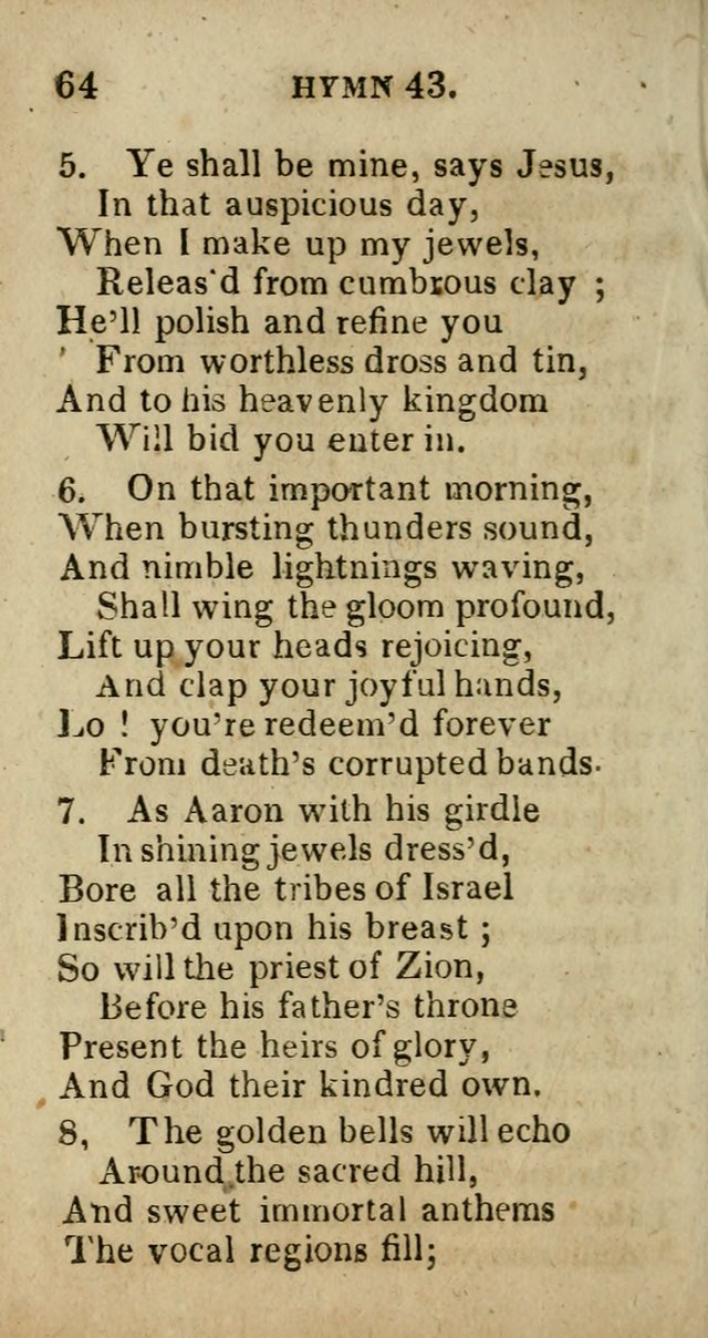 A Choice Selection of Hymns and Spiritual Songs, Designed to Aid in the Devotions of Prayer, Conference, and Camp-Meetings page 73