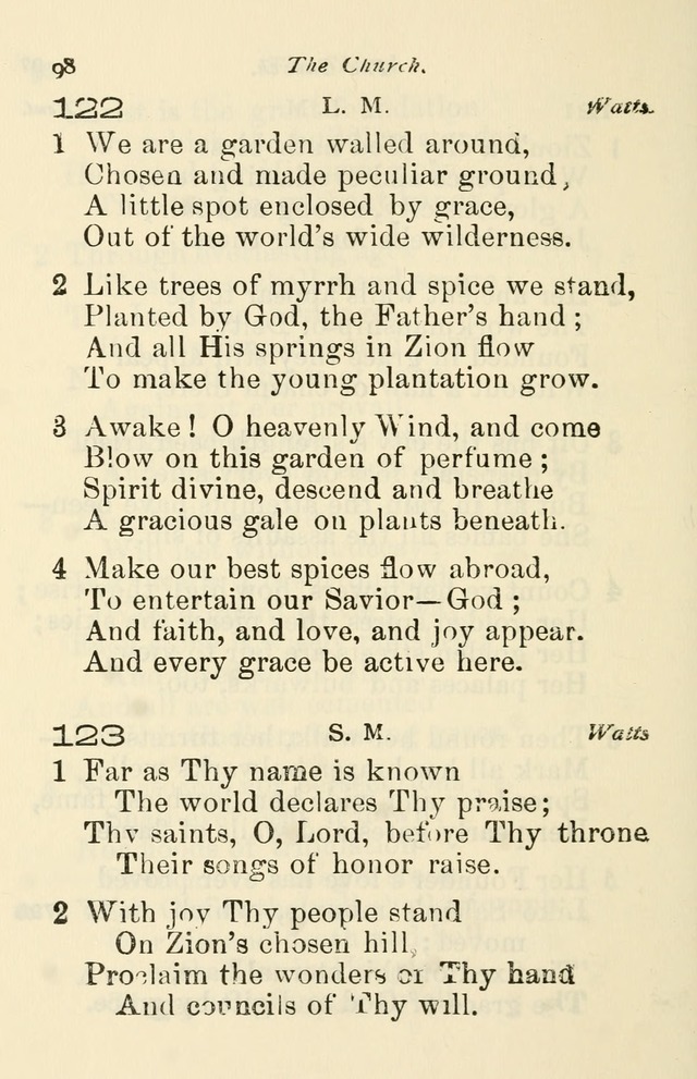 A Choice Selection of Hymns and Spiritual Songs for the use of the Baptist Church and all lovers of song page 101