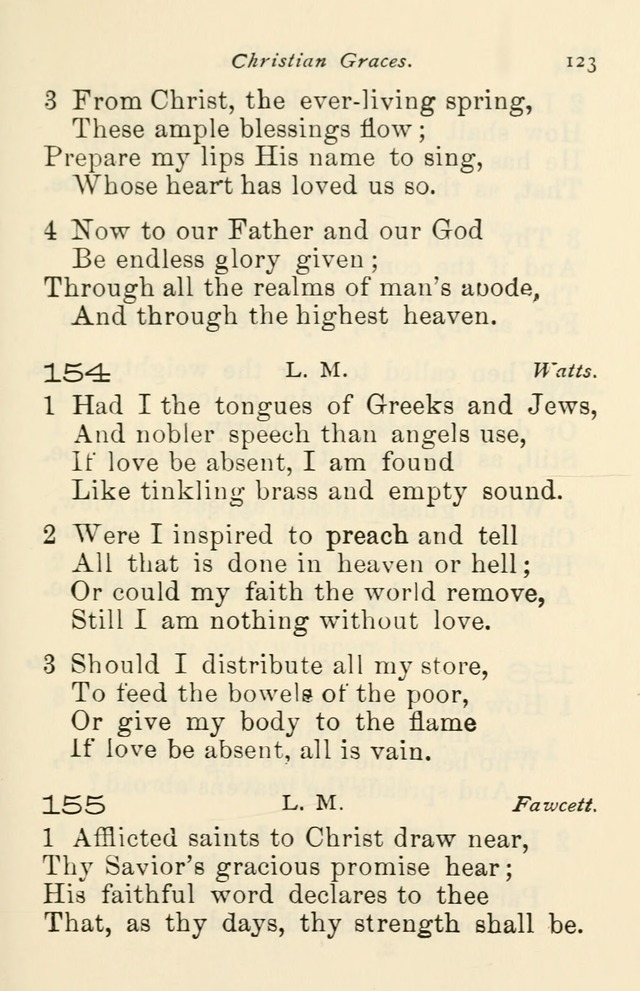 A Choice Selection of Hymns and Spiritual Songs for the use of the Baptist Church and all lovers of song page 126