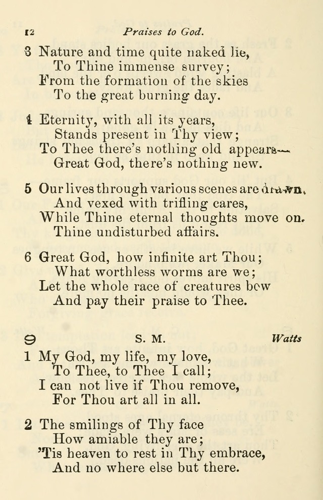 A Choice Selection of Hymns and Spiritual Songs for the use of the Baptist Church and all lovers of song page 15