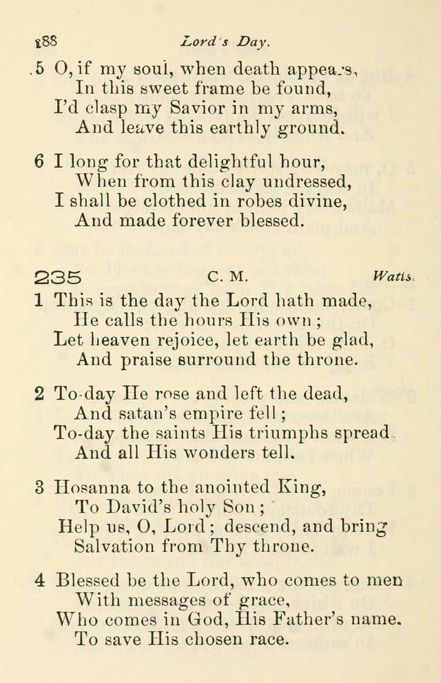 A Choice Selection of Hymns and Spiritual Songs for the use of the Baptist Church and all lovers of song page 191