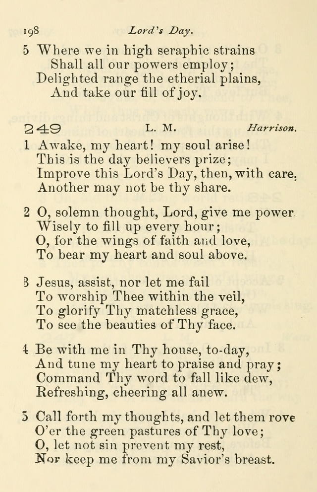 A Choice Selection of Hymns and Spiritual Songs for the use of the Baptist Church and all lovers of song page 201