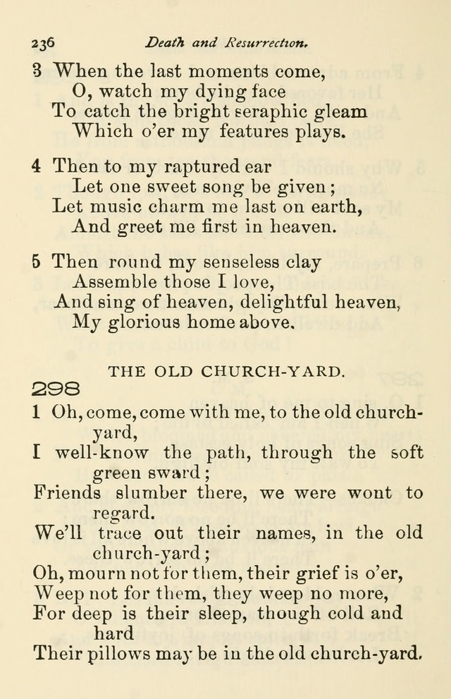 A Choice Selection of Hymns and Spiritual Songs for the use of the Baptist Church and all lovers of song page 239