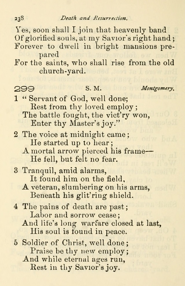 A Choice Selection of Hymns and Spiritual Songs for the use of the Baptist Church and all lovers of song page 241