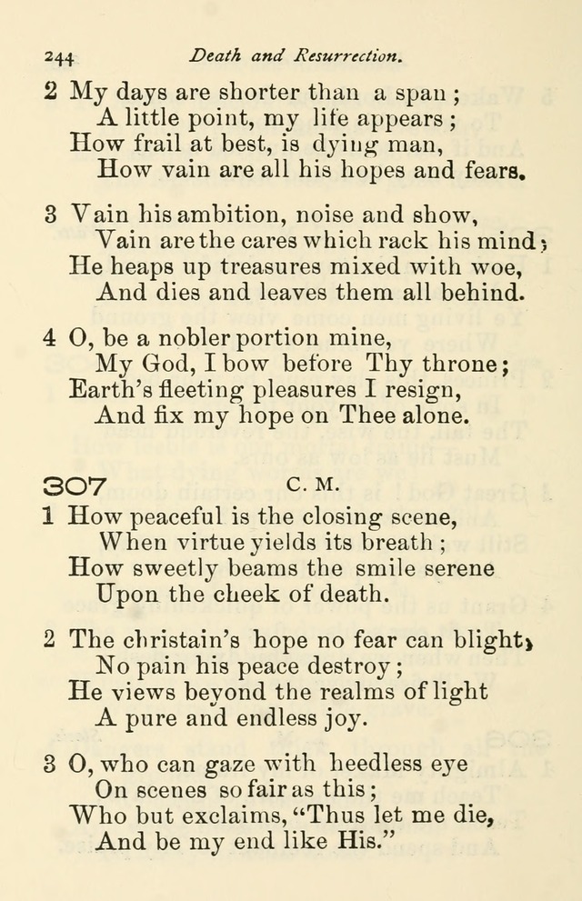 A Choice Selection of Hymns and Spiritual Songs for the use of the Baptist Church and all lovers of song page 247