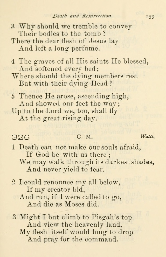 A Choice Selection of Hymns and Spiritual Songs for the use of the Baptist Church and all lovers of song page 262