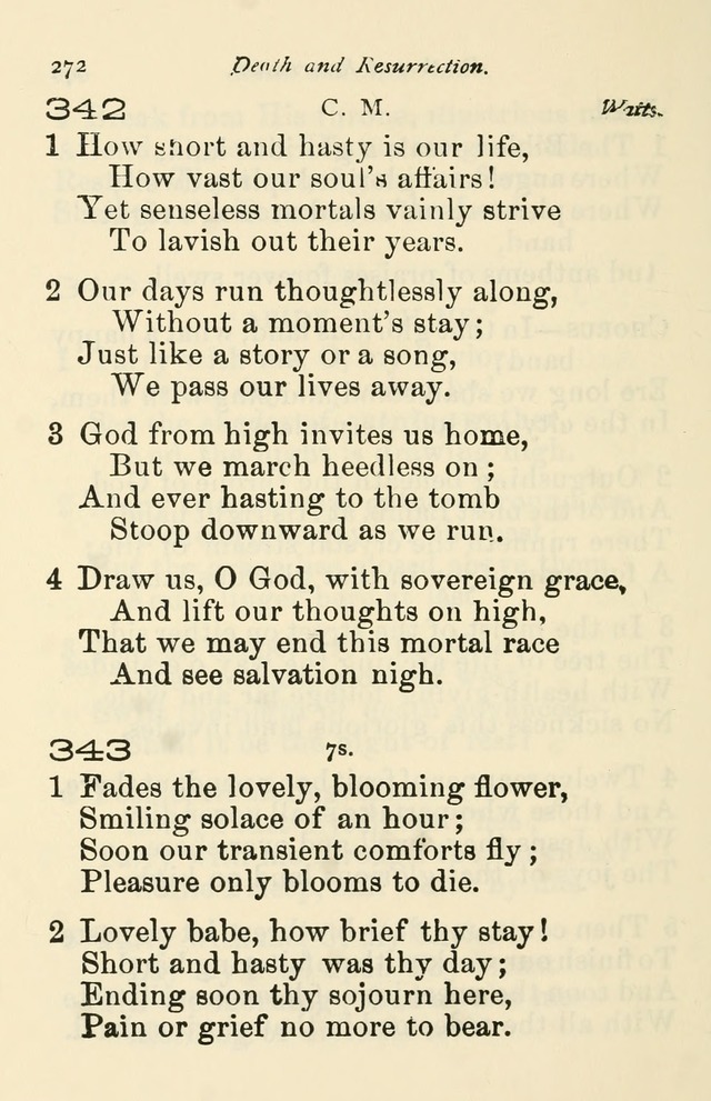 A Choice Selection of Hymns and Spiritual Songs for the use of the Baptist Church and all lovers of song page 275