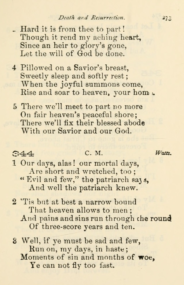 A Choice Selection of Hymns and Spiritual Songs for the use of the Baptist Church and all lovers of song page 276