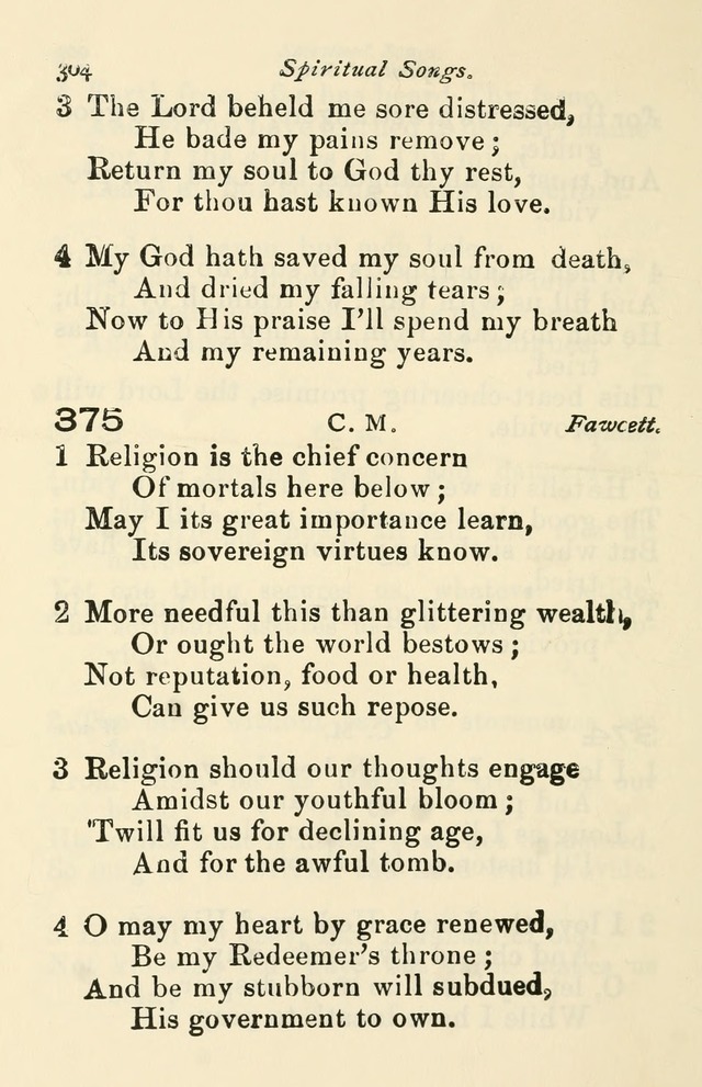 A Choice Selection of Hymns and Spiritual Songs for the use of the Baptist Church and all lovers of song page 307