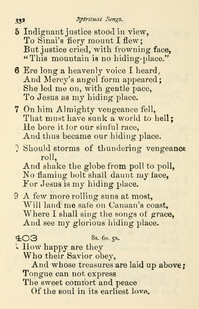 A Choice Selection of Hymns and Spiritual Songs for the use of the Baptist Church and all lovers of song page 335