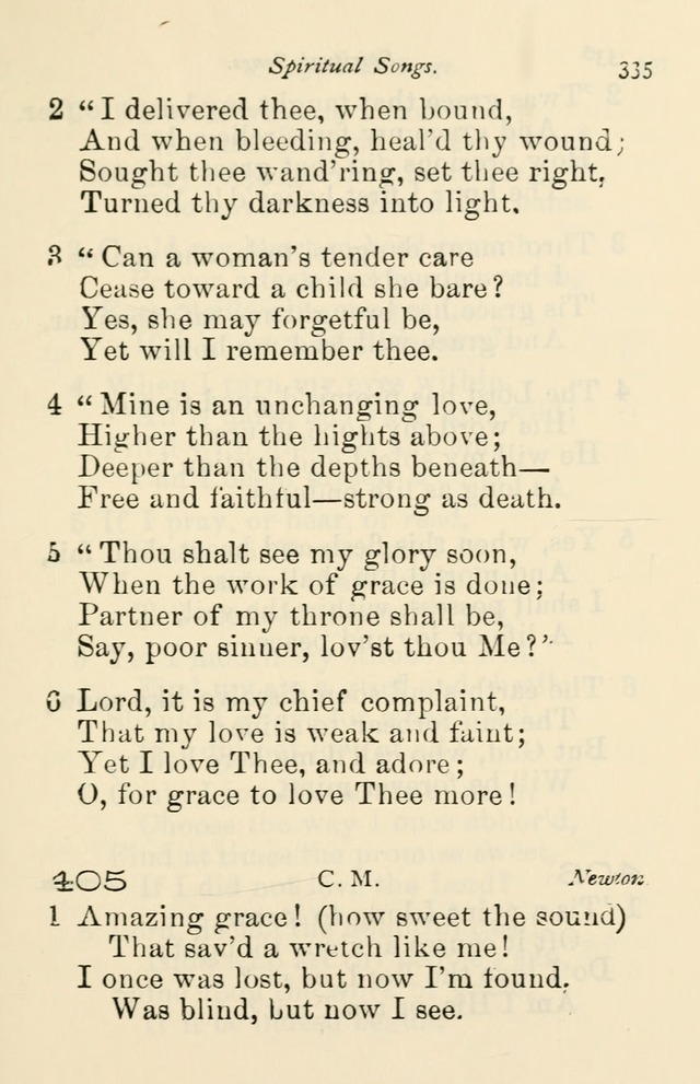 A Choice Selection of Hymns and Spiritual Songs for the use of the Baptist Church and all lovers of song page 338