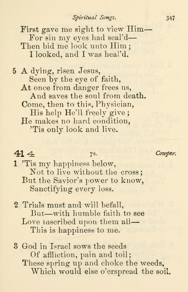 A Choice Selection of Hymns and Spiritual Songs for the use of the Baptist Church and all lovers of song page 350