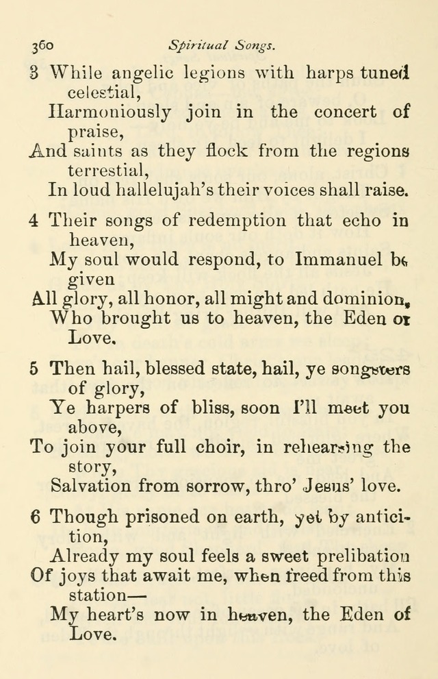 A Choice Selection of Hymns and Spiritual Songs for the use of the Baptist Church and all lovers of song page 363