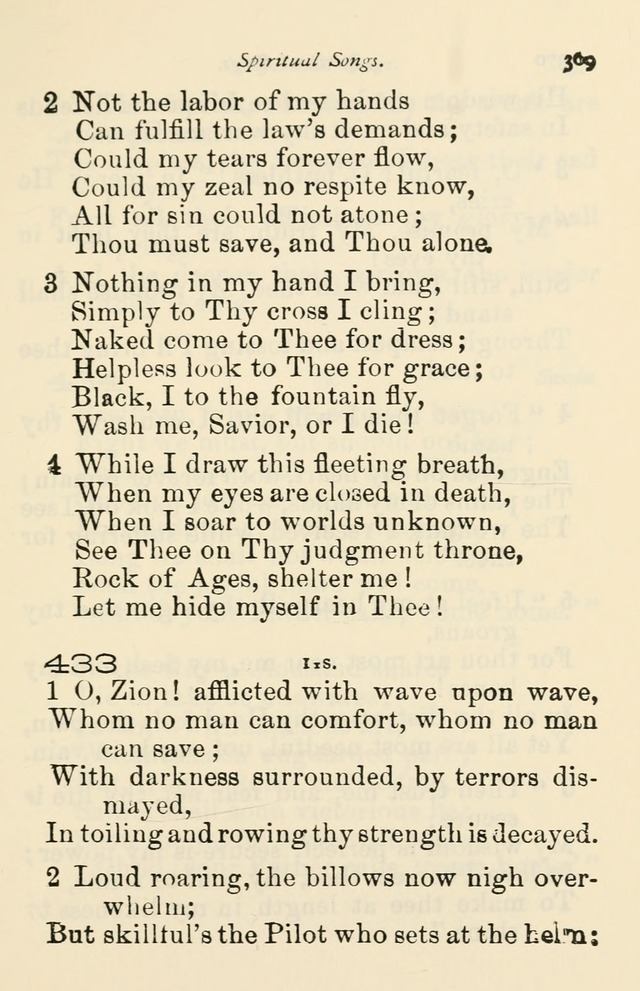 A Choice Selection of Hymns and Spiritual Songs for the use of the Baptist Church and all lovers of song page 372