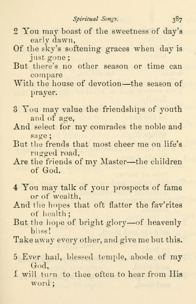 A Choice Selection of Hymns and Spiritual Songs for the use of the Baptist Church and all lovers of song page 390