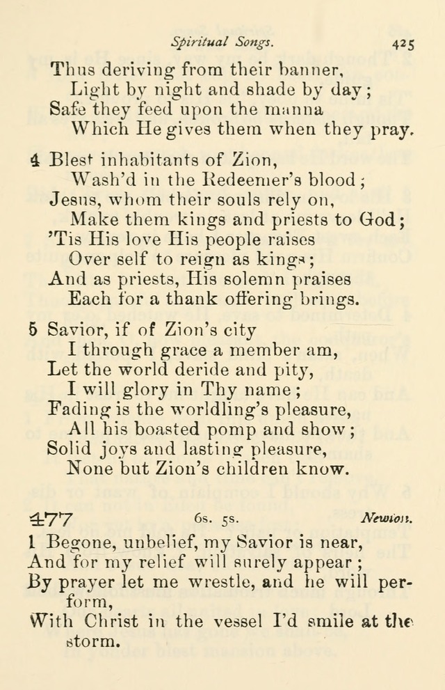 A Choice Selection of Hymns and Spiritual Songs for the use of the Baptist Church and all lovers of song page 428