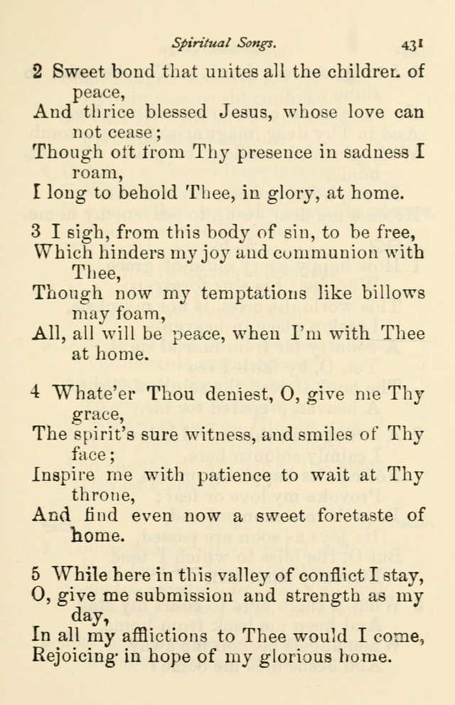 A Choice Selection of Hymns and Spiritual Songs for the use of the Baptist Church and all lovers of song page 434