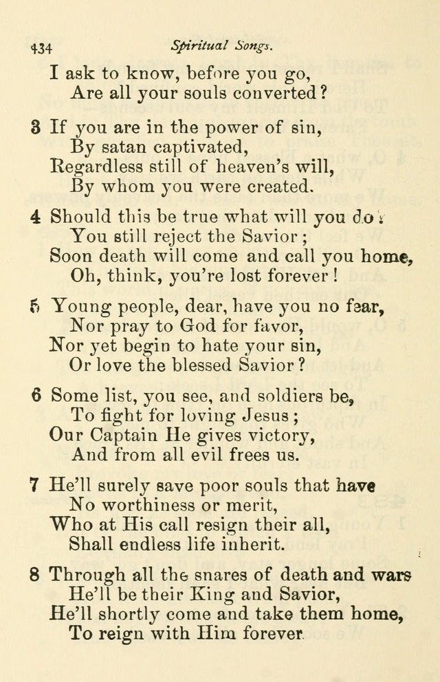 A Choice Selection of Hymns and Spiritual Songs for the use of the Baptist Church and all lovers of song page 437