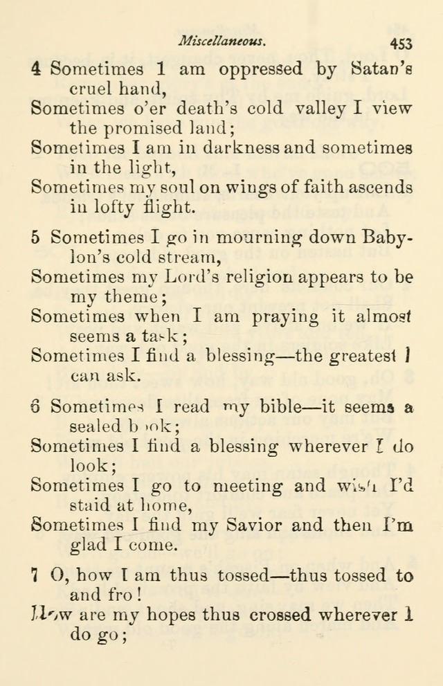 A Choice Selection of Hymns and Spiritual Songs for the use of the Baptist Church and all lovers of song page 456