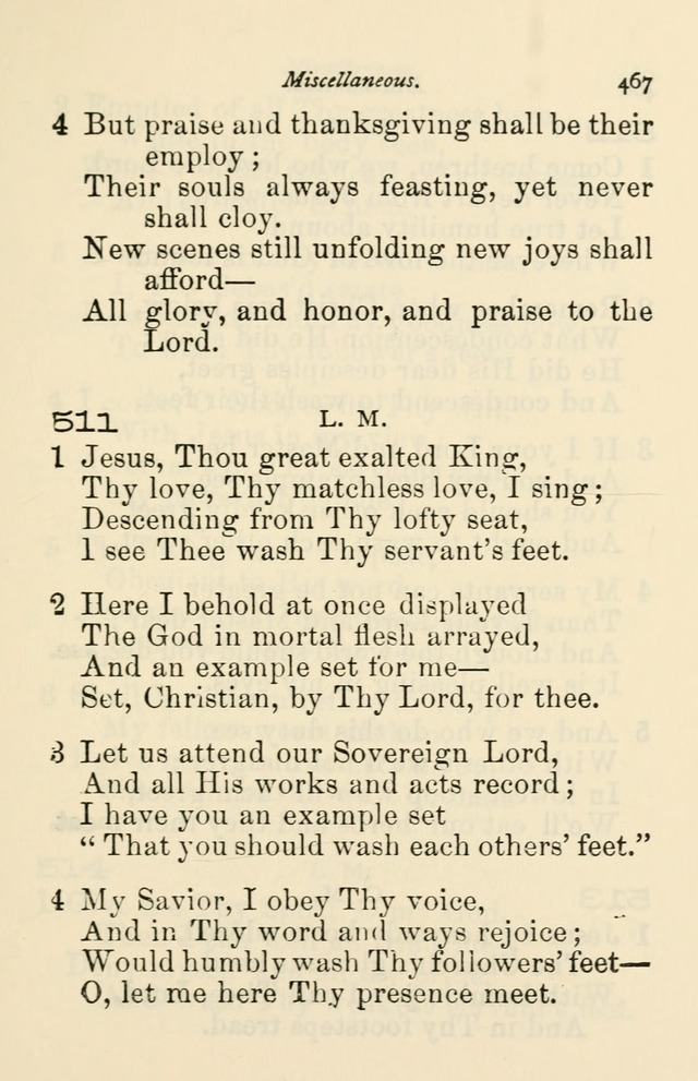 A Choice Selection of Hymns and Spiritual Songs for the use of the Baptist Church and all lovers of song page 470