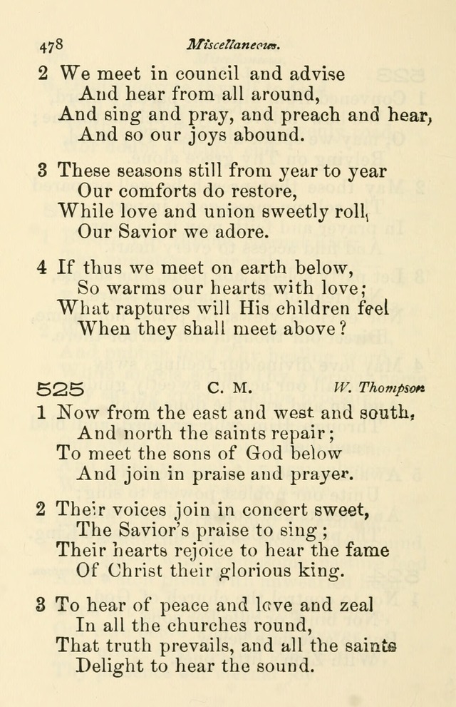 A Choice Selection of Hymns and Spiritual Songs for the use of the Baptist Church and all lovers of song page 481